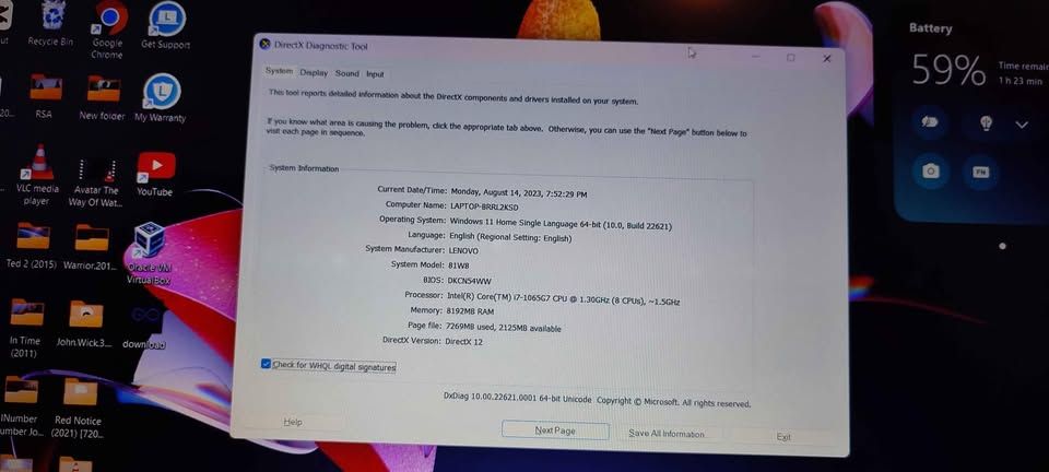 Lenovo i7 10th Gen